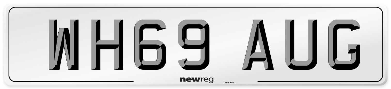 WH69 AUG Number Plate from New Reg